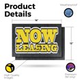 thumbnail image 2 of Now Leasing Vinyl Decal 2 Pack of 12 Inch x 16 Inch Weatherproof Heavy-Duty Adhesive Backing | Property Rentals, Apartment Promotions, Clear Messaging | Made in USA, 2 of 6