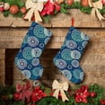 thumbnail image 6 of Lsque 18 Inches Bohemian Mandala Pattern Christmas Stockings Hanging Ornaments,Knitted Xmas Fireplace Hanging Stocking,Holiday Decoration, 6 of 8