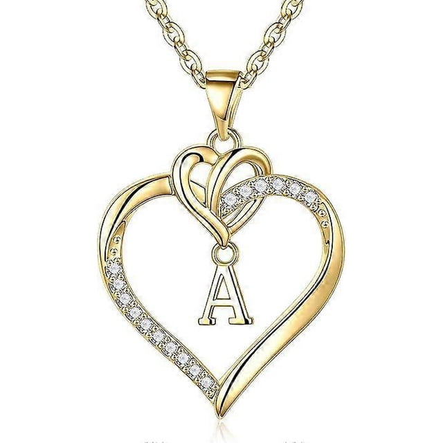 Collar con colgante de 26 letras para mujer, collar de moda con letras