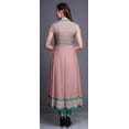 thumbnail image 4 of Bimba Robe Anarkali Damassée Rose Pâle Saumon pour Femmes Kurti Imprimé Ethnique Indien Longue Kurta Robe de Soirée Petite, 4 of 6