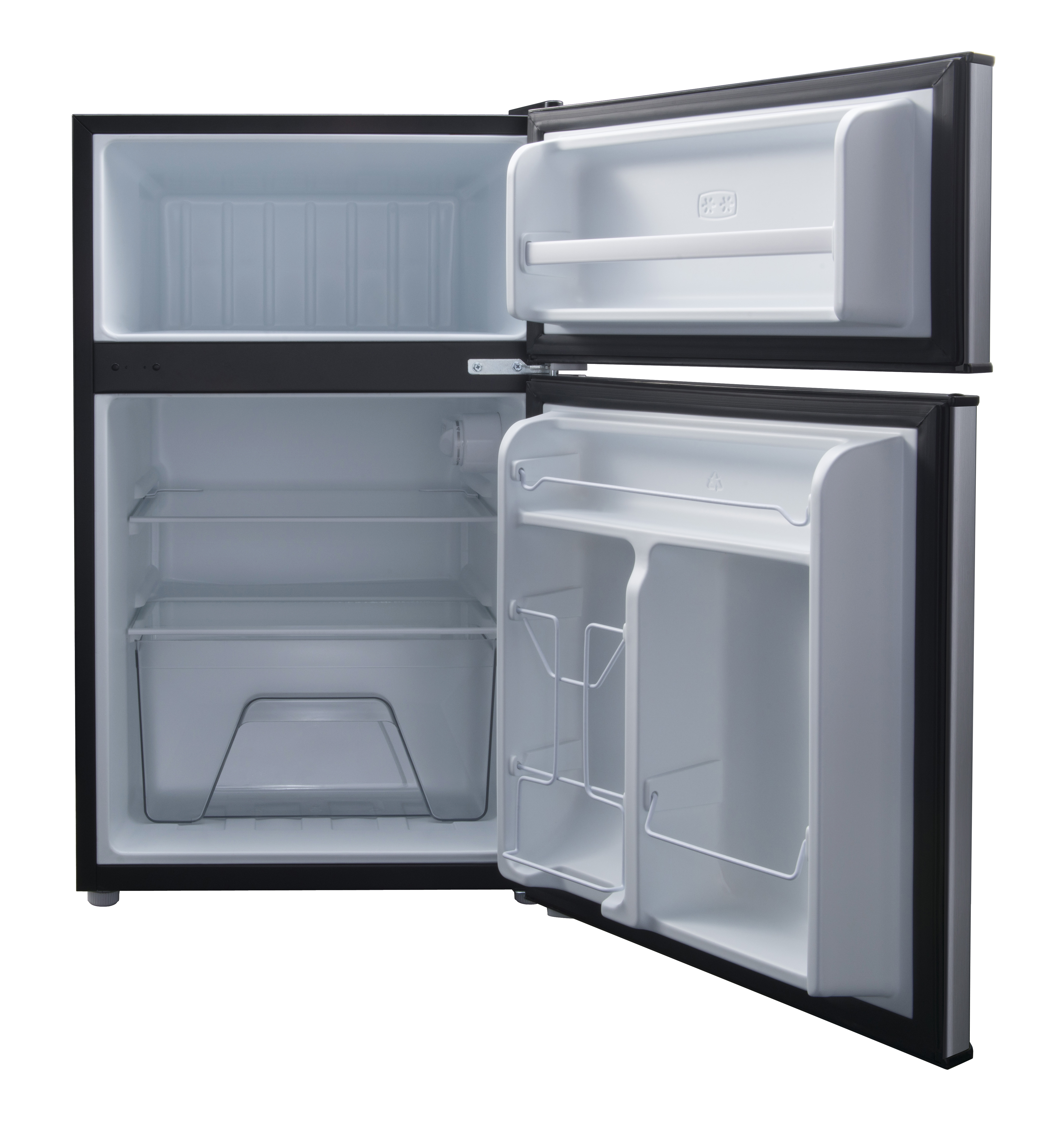 Galanz 3.1 Cu ft Two Door Mini Fridge with Freezer Estar GL31S5E, Stainless - image 4 of 6
