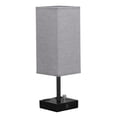 thumbnail image 1 of Lámpara de dormitorio, lámparas de noche pequeñas con puertos USB C y A, lámparas de mesa con enchufe, lámparas de mesita de noche con base de metal negro para que los niños duerman. Gris, 1 of 9