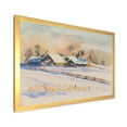 thumbnail image 2 of Designart 'Small VIllage At Evening Covered With Snow' Traditional Framed Art Print, 2 of 4