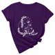 thumbnail image 1 of Tops Para Mujer Casual Suelto Jersey Estampado Cuello Redondo Manga Corta Top Manga Corta Cuello Redondo Top Camisa Odeerbi ODB181283, 1 of 6