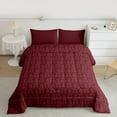 thumbnail image 2 of Feelyou Maroon Boho Snake Twin Comforter Sets, Rustic Mandala Damask Bedding Set, 2pcs, 2 of 8