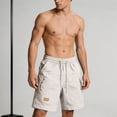 thumbnail image 4 of Dagugfen Athletic Shorts for Men Elastic Waist Drawstring 9" Inseam Loose Fitted Outdoor Sports Casual Shorts with Multi Pockets, 4 of 7