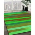 thumbnail image 3 of Ahgly Company Machine Washable Indoor Rectangle Transitional Neon Green Area Rugs, 3' x 5', 3 of 7