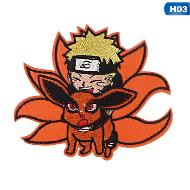 anime naruto de dibujos animados insignia de tela de hierro en parches para ropa pegatinas insignia parches en la ropa apliques