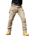 thumbnail image 2 of Men Lightweight Cargo Pants Regular Stretch Fit UV Safe 6 Pocket All Terrain Hiking Pants S-XXL（1 piece）, 2 of 10