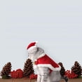 thumbnail image 5 of Disfraz de gato para Navidad, capa de Papá Noel para mascotas con cascabeles, bonito gorro navideño, un conjunto de dulces regalos para perros y gatitos (S), 5 of 5