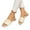 Beige, variant on LOVZFMLL Flat Sandals for Women Pleated One Band Slippers for Summer Outdoor Walking Square Toe Open Toe Beach Slides Slip On Brown 6