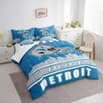 thumbnail image 2 of Erosebridal Football Detroit Bedding Sets, Soccer Sport Comforter Sets with Sheets, Royal Blue Bed Sheets Set, Breathable Bedroom Decoration, 7pcs, 2 of 5