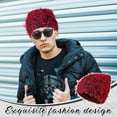 thumbnail image 5 of Distressed Knitted Beanie Fuzzy Winter Hats Warm Beanies for Women Men, Unisex Snow Knit Cap Skull Cap, 5 of 6