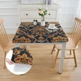 thumbnail image 2 of HAOXIT Decorative Rectangle s Washable Table Cover, , Wedding, &amp; Camping, Imperfection - Thanksgiving/Christmas 52*52, 2 of 7