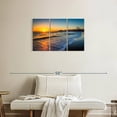 thumbnail image 2 of Elephant Stock Santa Monica Pier At Sunset Wall Art - Horizontal Multi Panel Canvas - Living Room Wall Decor - Beach Multi Panel - Gray And Black Decor - 33" x 20", 2 of 8