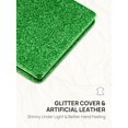 thumbnail image 2 of Espejo compacto OMIRO Glitter Green PU con aumento de 1X/3X, 2 of 9