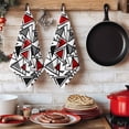 thumbnail image 6 of Red Black Geometric Kitchen Towels Set of 3, Abstract Art Modern Line Absorbent Dish Towels for Kitchen, Microfiber Hand Towel, Quick Drying Tea Towel for Cleaning Decorative Dishcloths, 6 of 7