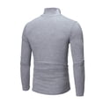 thumbnail image 3 of Linjinx Lot de 3 T-Shirts à Manches Longues pour Homme Col Montant T-Shirts Décontractés Confort Couche de Base Décontractée Hauts Noir&Blanc&Gris 3TG, 3 of 7