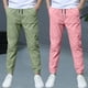thumbnail image 2 of Odeerbi 2 Pack Boys Summer Cotton Linen Jogger Pants Casual Lightweight Elastic Waist Drawstring Sweatpants Para 3-13 Años, 2 of 9