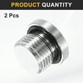 thumbnail image 3 of Conector de tapón de tubo de acero inoxidable 304 Uxcell 1-1/2" NPT macho rosca tapa cabeza hexagonal tapones accesorios para aire agua aceite gas tubo, 3 of 6