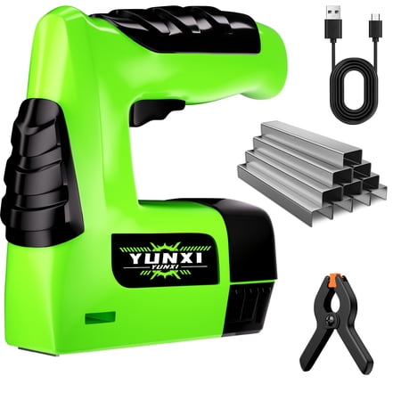 DGB USB Rechargeable Electric Staple Gun Cordless Handheld Stapler Portable Power Tacker Tool for Home DIY Upholstery Repair Fabric Fixing Canvas Framing Wallpaper Decor Craft Projects