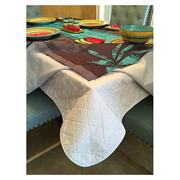 Quilted Dining Table Pad With Flannel, Round Table Pad