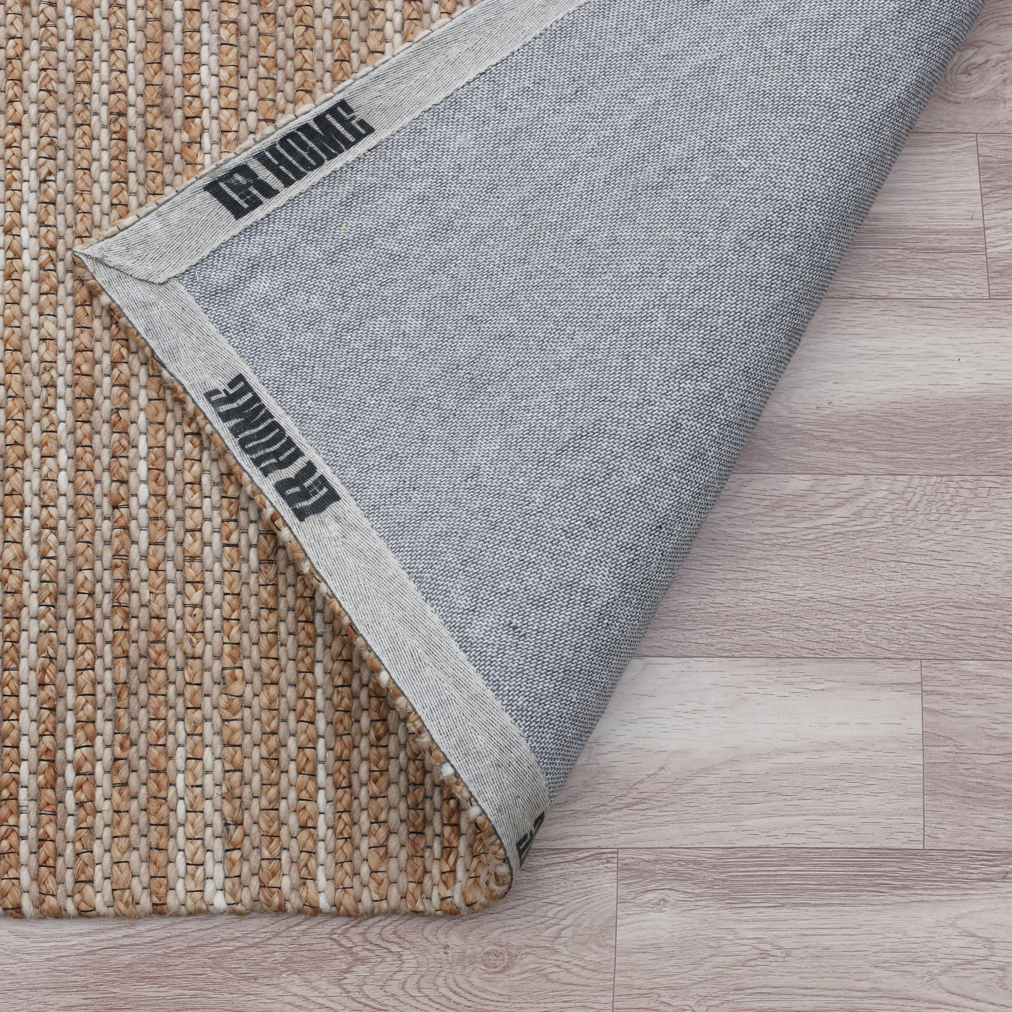 Ox Bay Shiela Striped Farmhouse Hand-Woven Jute Indoor Area Rug, Beige, 2' x 3'
