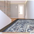 thumbnail image 2 of HomeRoots 533109 8 ft. Floral Power Loom Distressed Washable Runner Rug, Blue & Ivory, 2 of 5