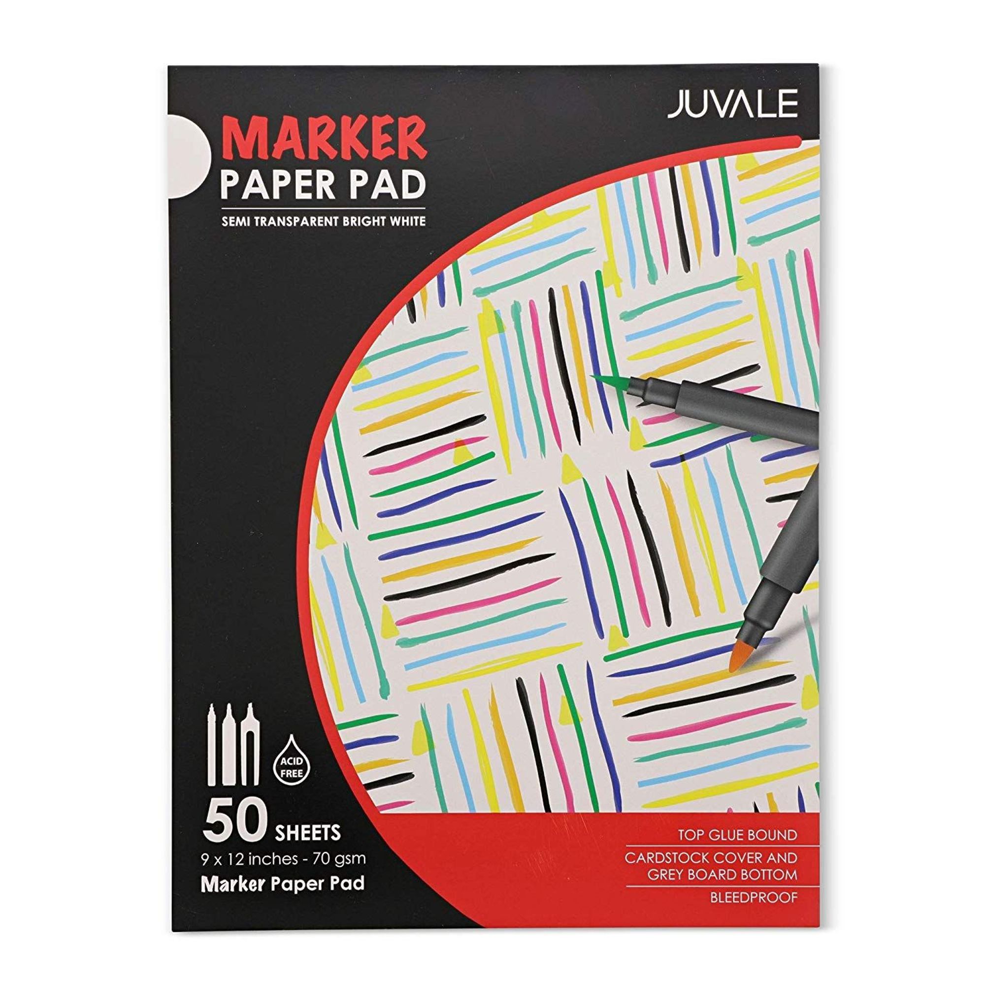 Strathmore 497-6 400 Series Marker Pad 6x8 Glue Bound 24 Sheets Fоur Paсk 