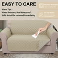 thumbnail image 5 of U-NICE HOME Reversible Loveseat Cover Machine Washable Couch Slipcover Furniture Protector with Elastic Straps Water Repellent, Loveseat small Size, Sand/Beige, 5 of 6