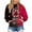 Red, variant on Women Hoodies Clearance Women's Hoodie Rose Printing Loose Casual Fashion Long Sleeve Sweatshirt Tops