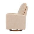 thumbnail image 3 of Pemberly Row Modern Polyester Pillowback Swivel Glider in Chai Shearling, 3 of 5