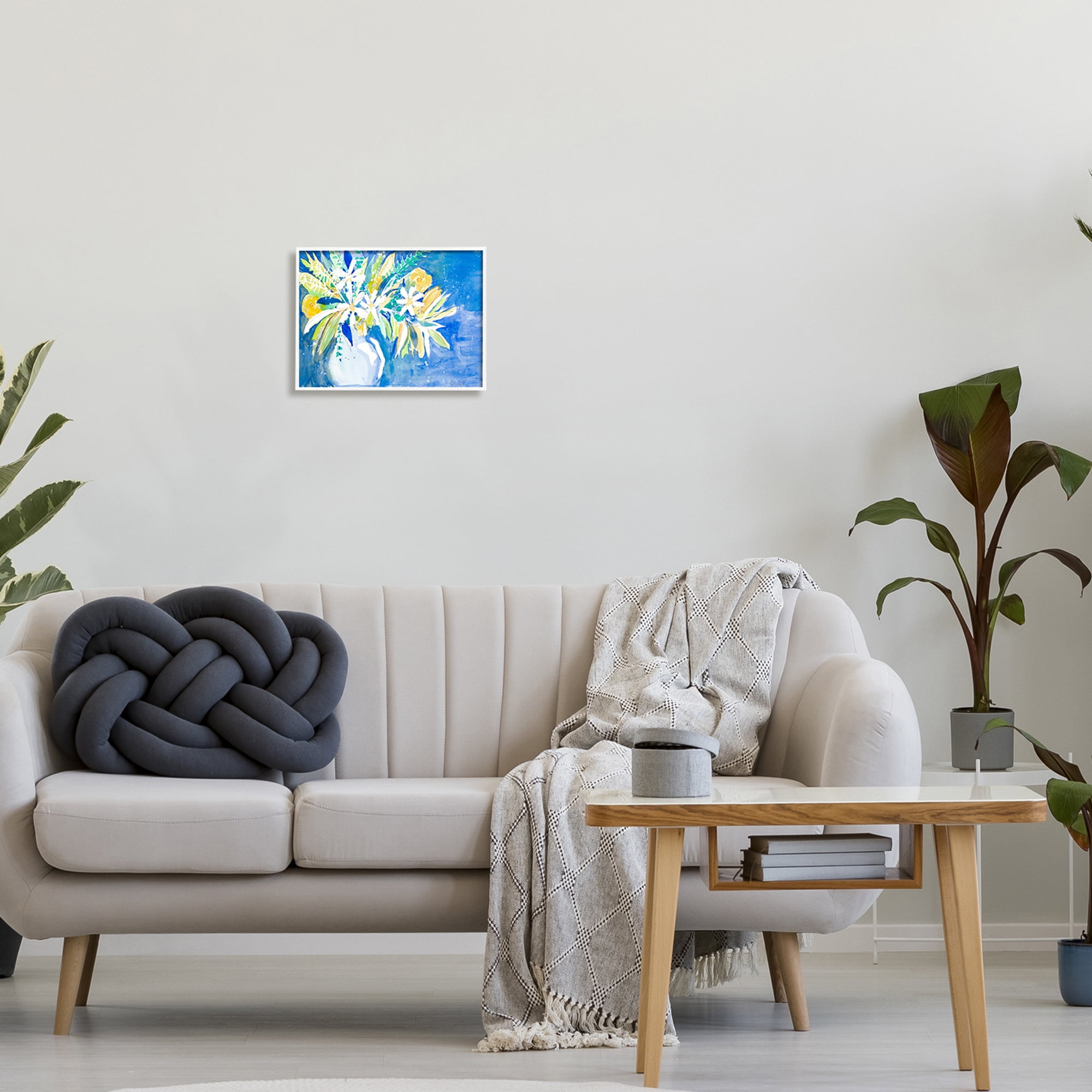 Stupell Industries Yellow Daisy Rose Bouquet Modern Abstract Painting,14 x 11, Design by Krinlox