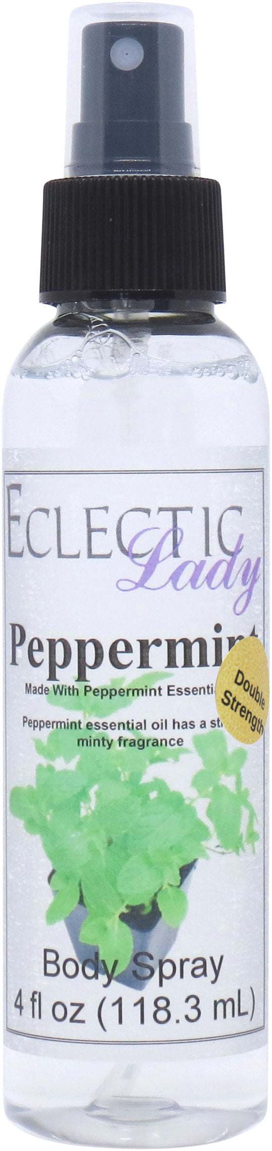 Peppermint Essential Oil Body Spray (Double Strength), 4 ounces