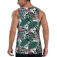 thumbnail image 3 of Easygdp Tropical Leaves Men's Tank Top, Sleeveless Muscle T Shirts, Breathable, Quick-Dry, Loose for Gym, Running, Fitness - Medium, 3 of 9