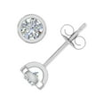thumbnail image 2 of Bezel Set Diamond Stud Earrings in 10K White Gold (0.35 Carat), 2 of 6