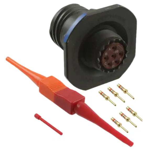 D38999/24WB98PN Connector Receptacle Male 6 Position Gold Crimp