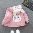 thumbnail image 4 of Zwiiyzr Unisex Boy's Girl's Cute Hoodie Sherpa Lined Jacket Zip Up Fleece Hooded Sweatshirt Winter Warm Coat Outerwear 9M-10Y Pink, 4 of 4