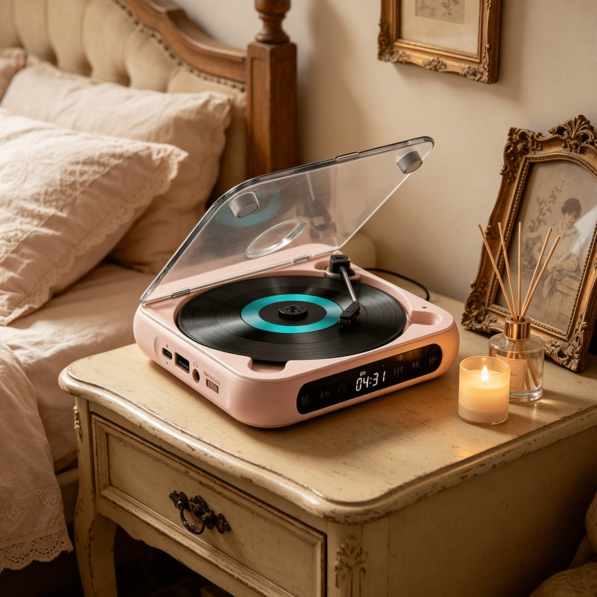 GJX 2026 New Portable Cd Player Bluetooth Speaker,Led Screen,Stereo Player,Wall Mountable Cd Music Player for Home Listening,Music Rooms,Wall-Mounted Audio,Personal Entertainment.