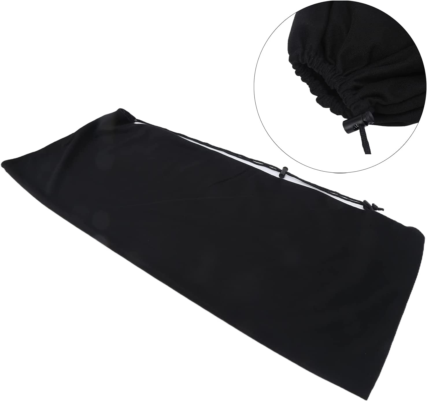 Tennis Racket Velvet Bag Drawstring Cover Thickened Shoulder Carry Case Holds 1 To 2 Racquets Black
