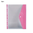 thumbnail image 2 of PONPRNGY 6 Pack Plastic Envelopes Binder Pocket 11 Holes Expandable Binder Folders Document Pouch with Snap Button & Label Loose-Leaf Transparent for School Home office, 2 of 7