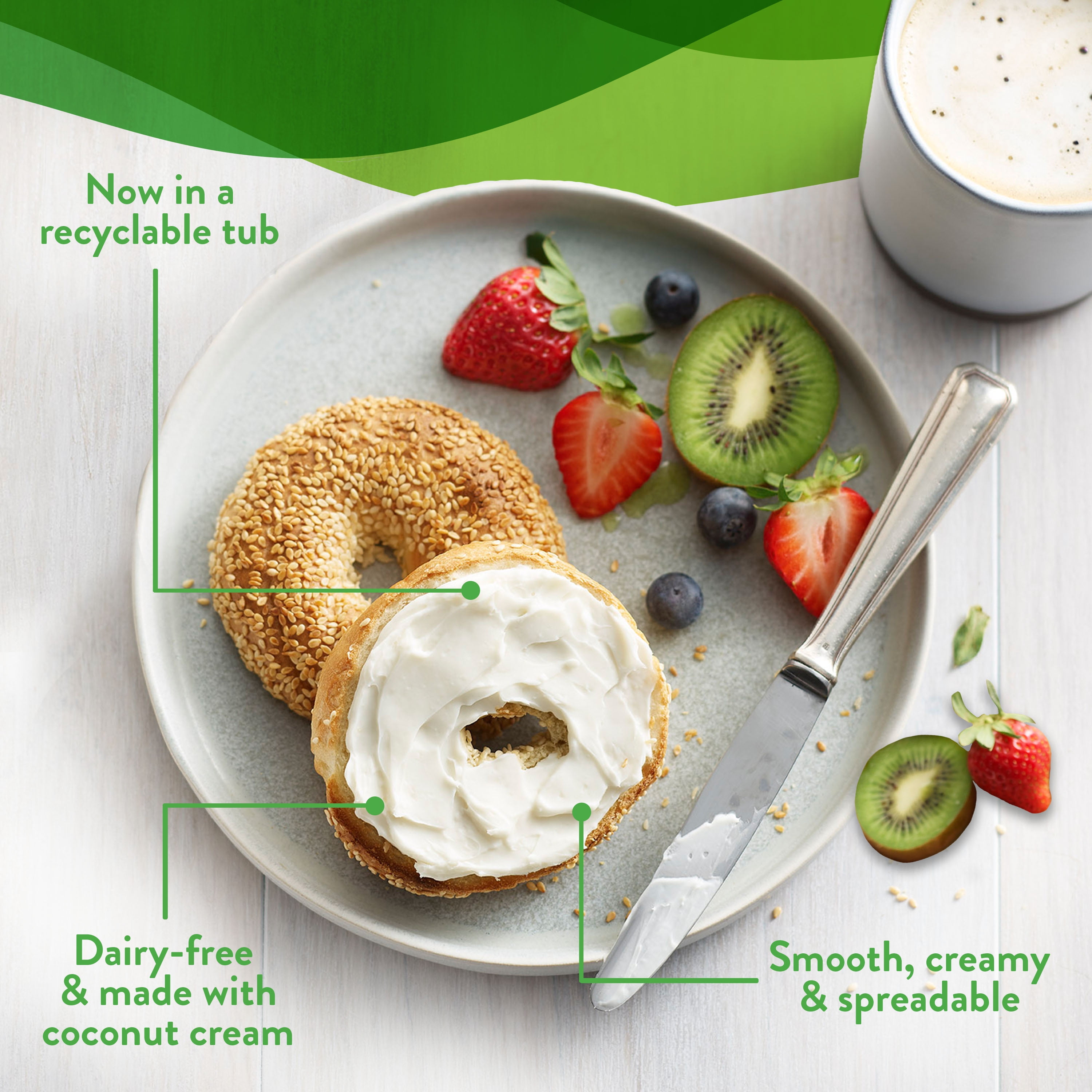 Daiya Dairy Free Plain Plant Based Cream Cheese Creamy Spread