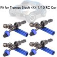 thumbnail image 4 of HELIAHOO 4Pcs RC Car Drive Shaft Metal Front Rear CVD Driving Shaft RC Transmission Axle Compatible with Traxxas Slash 4X4 1/10 RC Car (Dark Blue) Model Car Accessories UA2457-3315, 4 of 9