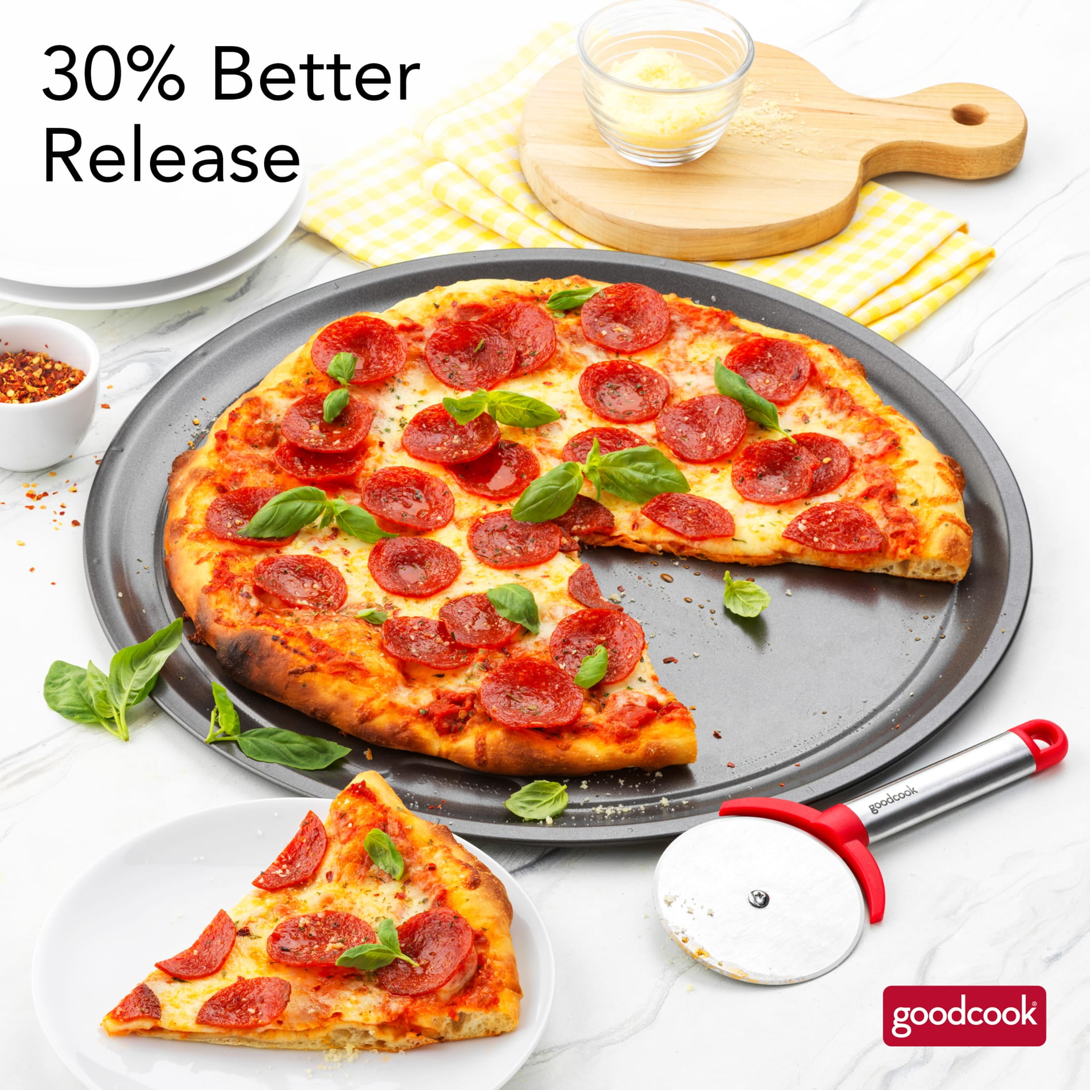 GoodCook PRO Nonstick Steel Pizza Pan, 16 GoodCook PRO Nonstick Steel Pizza Pan, 16
