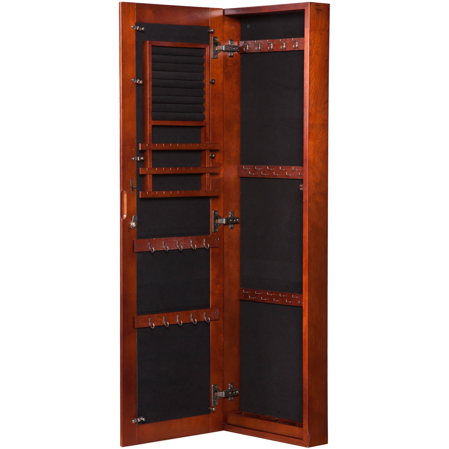 Vista Wall Mount Jewelry Armoire Cherry Walmart Com Walmart Com