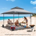 thumbnail image 3 of EAGLE PEAK 13 x 13 ft Straight Leg Pop up Canopy Tent Instant Outdoor Canopy (Light Gray), 3 of 10