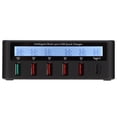 thumbnail image 1 of Bloque De Cargador USB C De 40 W, Concentrador De Estación De Carga Rápida De 6 Puertos Con 4 USB 1QC3.0 1 Tipo C Y Posición De Carga Inalámbrica, 1 of 7