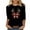 Black-6, variant on Feancey Women Christmas Tops Fancy 3/4 Sleeve Plus Size Tshirts Novelty Holiday Printed Blouse Loose Fit Casual Crewneck Pullover Tees Black L