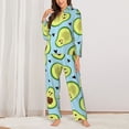 thumbnail image 2 of Kdxio Avocado and Hearts Women's Pajama Sets Long Sleeve Button Down Sleepwear Nightwear Soft Pjs Lounge Sets-Medium, 2 of 7