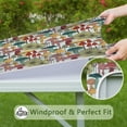 thumbnail image 6 of Colorful Mushroom Plant Light Blue Pattern Square Fitted Tablecloth with Elastic Edge,Square Table Cover,Washable Elastic Table Cover for Home Kitchen Party Decor 36"x36", 6 of 6